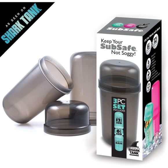 NWT SubSafe Waterproof Food Storage Container, Charcoal Grey, BPA-Free - Picture 3 of 7